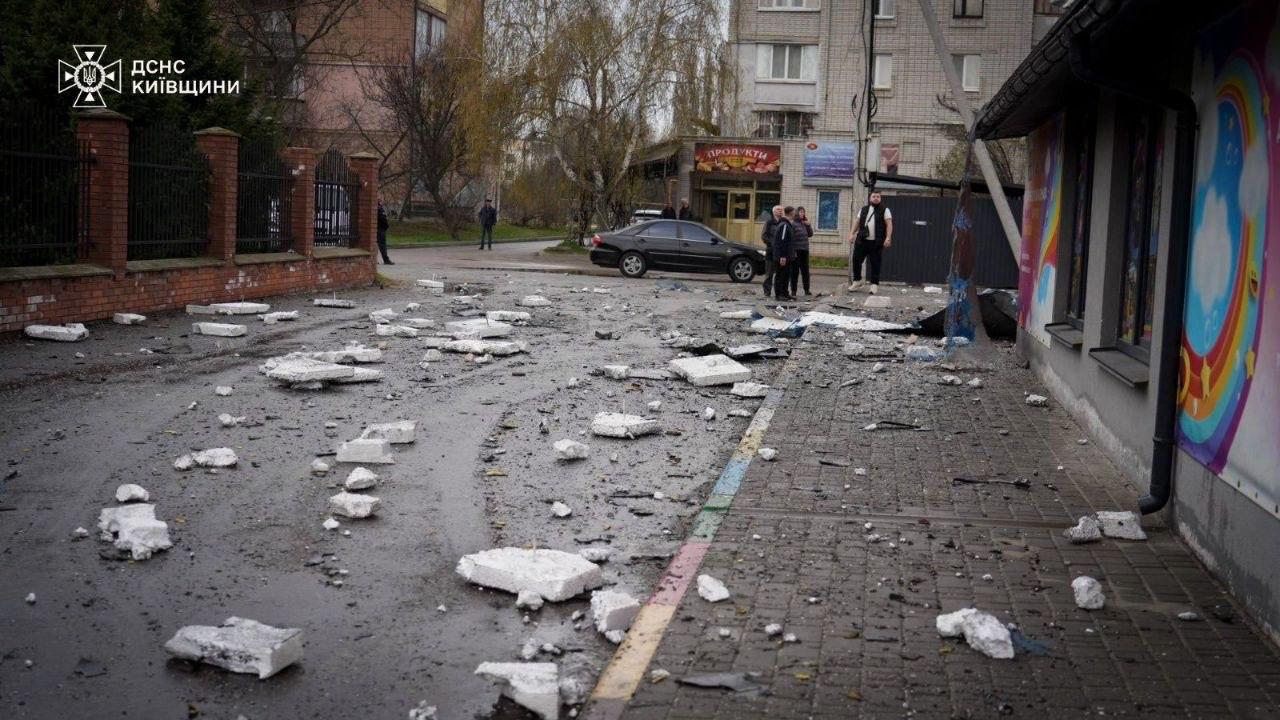 Russian drone hits residential building in Obukhiv near Kyiv